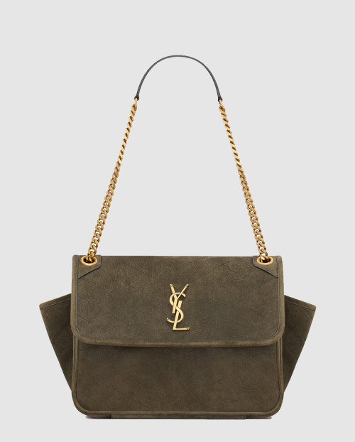 [SAINT LAURENT-생로랑]스웨이드 소재의 니키 트리파우치 812943