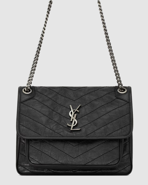 [SAINT LAURENT-생로랑]빈티지 가죽 소재의 NIKI 미디엄 사이즈입니다 633184