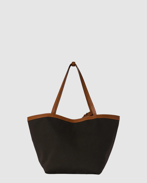 [THE ROW-더로우]Park Tote Three Canvas 코튼 캔버스 가죽 백 W1892W