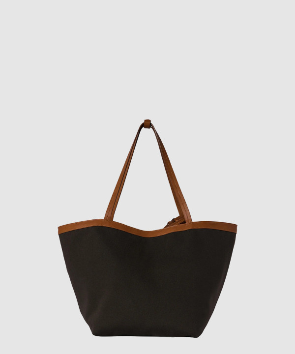 [THE ROW-더로우]Park Tote Three Canvas 코튼 캔버스 가죽 백 W1892W