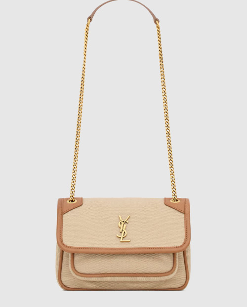 [SAINT LAURENT-생로랑]캔버스 및 가죽 소재 NIKI 미니 백 828736