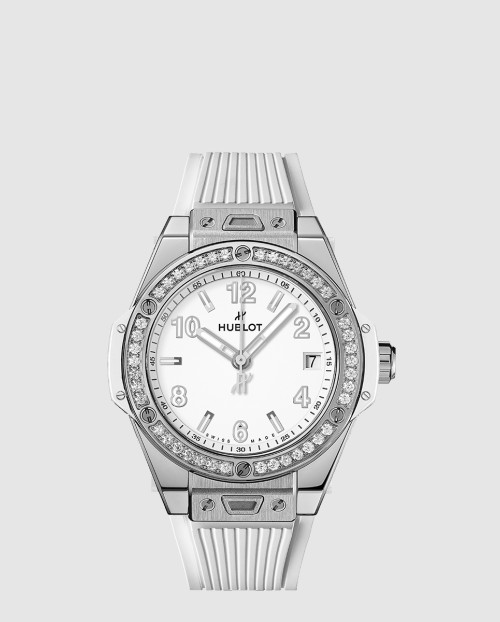 [HUBLOT-위블로]원 클릭 스틸 화이트 다이아몬즈 39