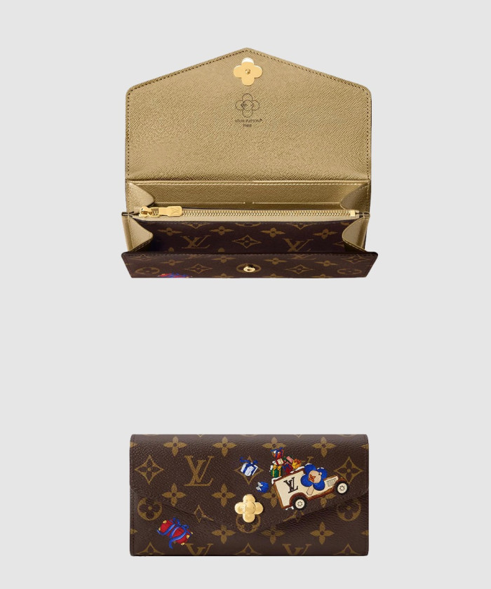 레플리카|이미테이션 louis-vuitton-루이비통모노그램-캔버스-크리스마스-프린트-플랩-롱-지갑