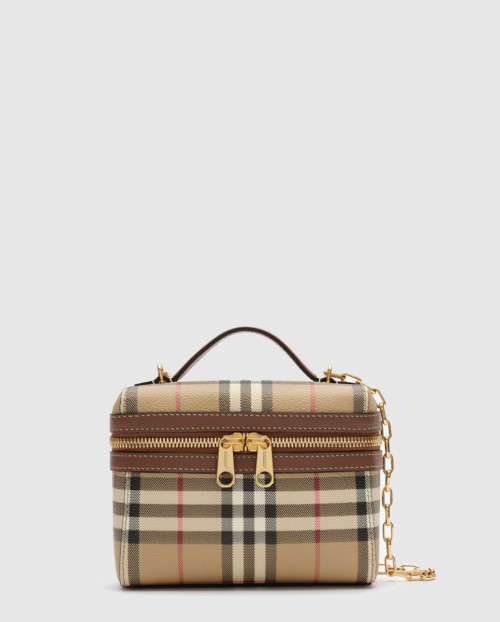 [BURBERRY-버버리]미니 체크 화장품 가방 81280091